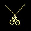 Cycling necklace (stainless steel gold)