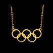 Bestel de Vergulden Olympische ringen armband