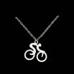 Cycling necklace silver colored