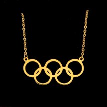 Vergulden Olympische ringen armband