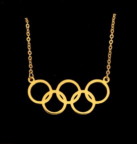 Vergulden Olympische ringen armband