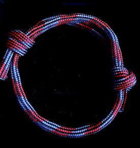 Verstelbare armband rood/blauw armband