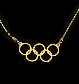 Olympische ketting (verguld) armband