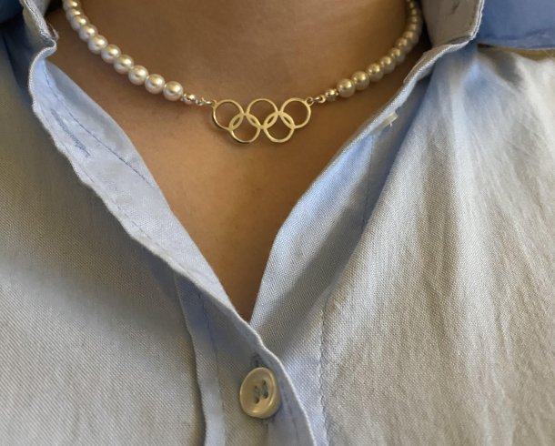 Bestel de Olympische parelketting (zilver) armband